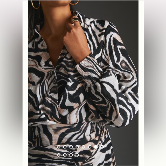 Anthropologie NWT Printed Wrap Dress Size 0. - Picture 7 of 15